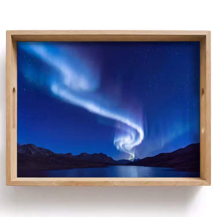 Tablett - Nordlicht – Berge – Natur — 1
