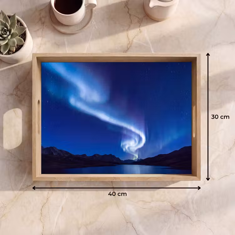 Tablett - Nordlicht – Berge – Natur — 9
