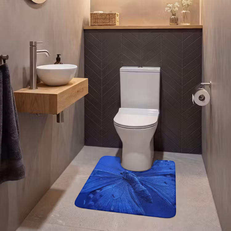 WC Vorleger - Blauer Schmetterling – Insekt — 2