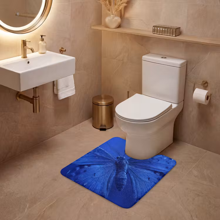 WC Vorleger - Blauer Schmetterling – Insekt — 4