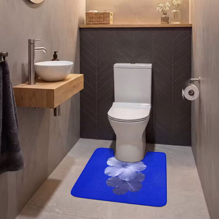 WC Vorleger - Blumen – Blau – Natur — 2