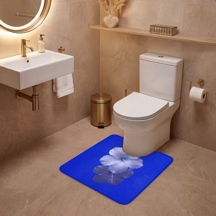 WC Vorleger - Blumen – Blau – Natur — 4