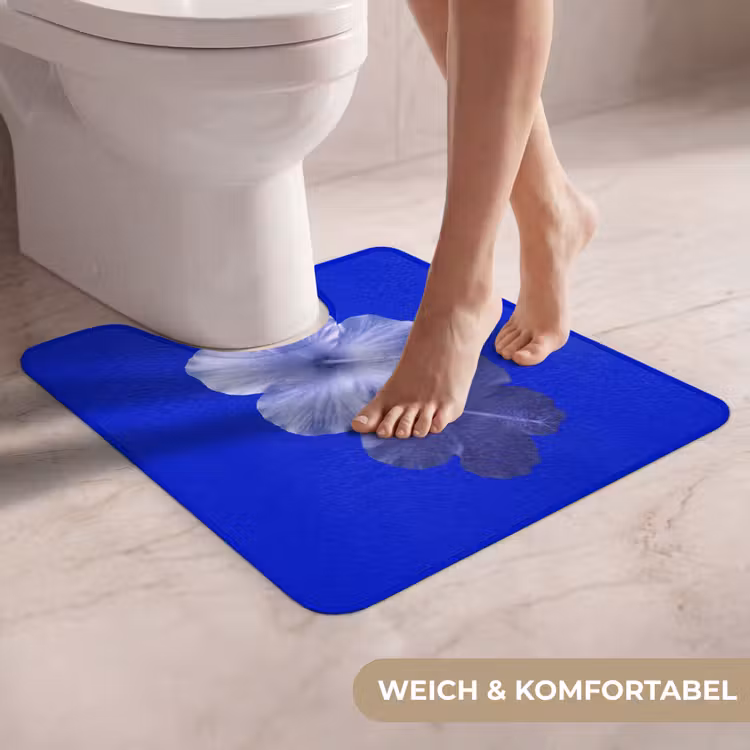 WC Vorleger - Blumen – Blau – Natur — 5