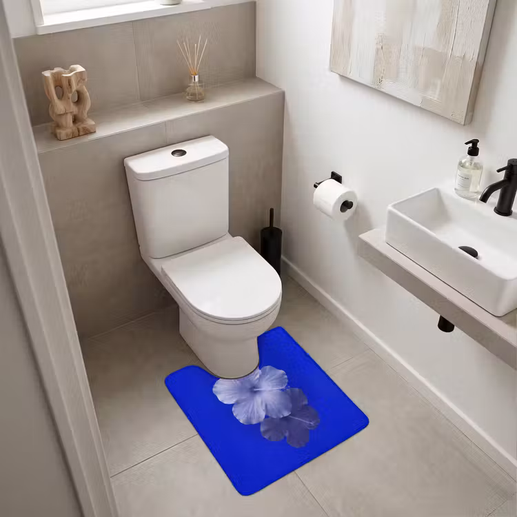 WC Vorleger - Blumen – Blau – Natur — 6