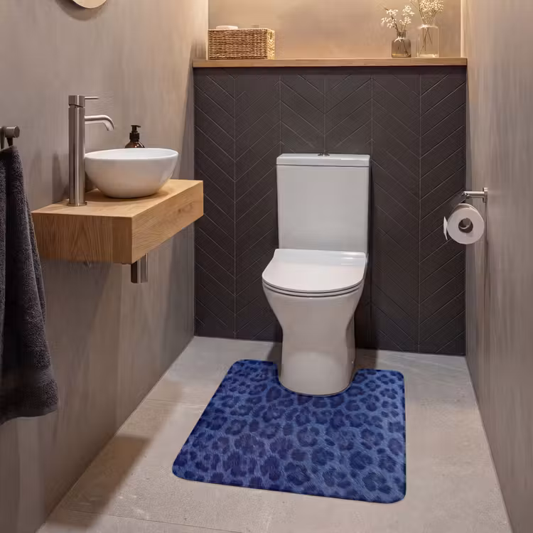 WC Vorleger - Muster – Blau – Abstrakt — 2