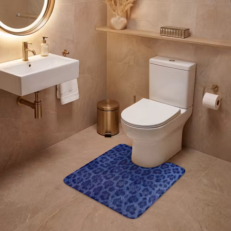 WC Vorleger - Muster – Blau – Abstrakt — 4