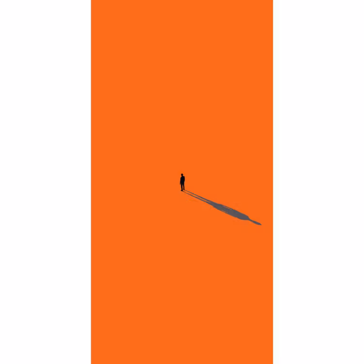 Tapete - Person – Schatten – Orange — 2