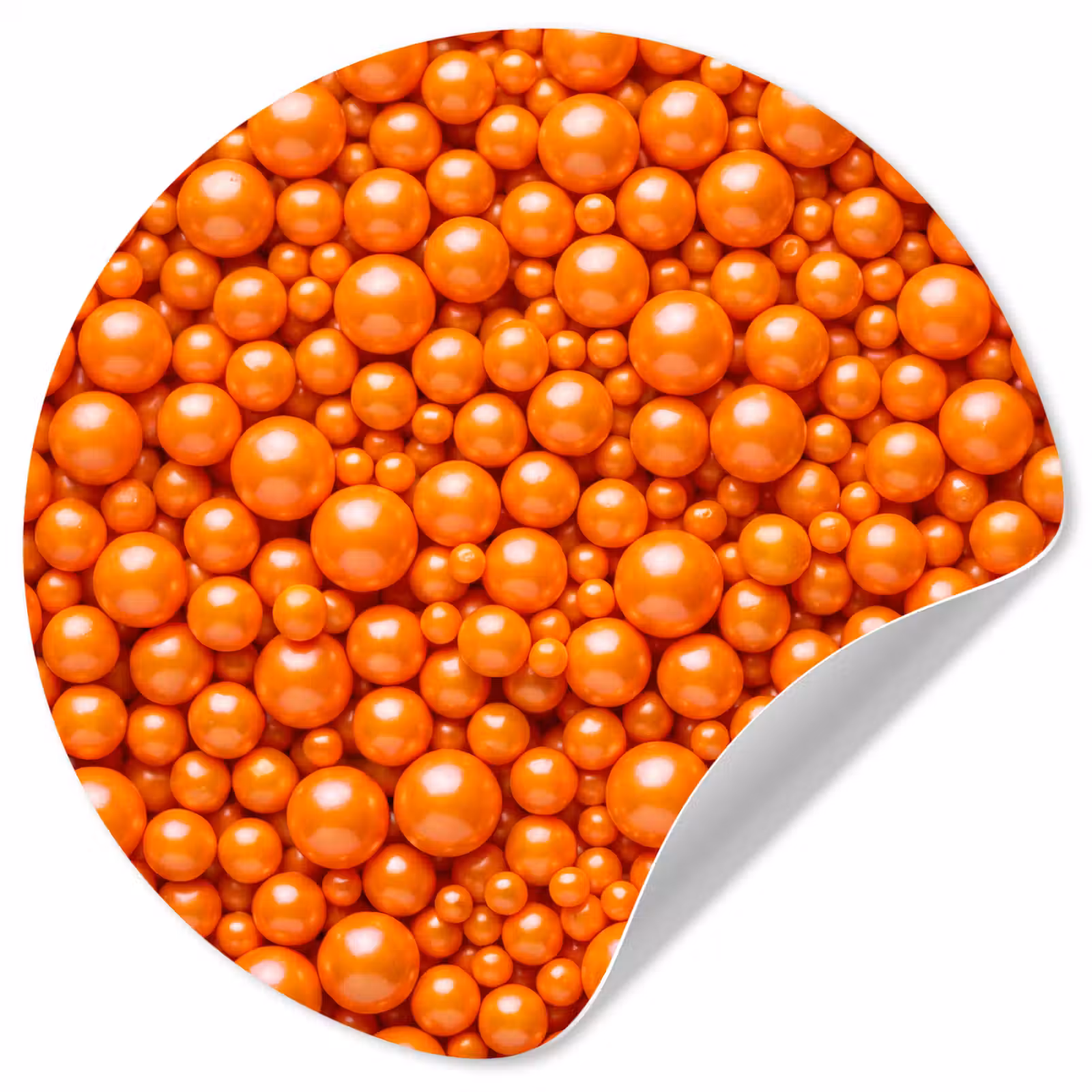 Runde Tapete - Süßigkeiten – Orange – Muster — 1