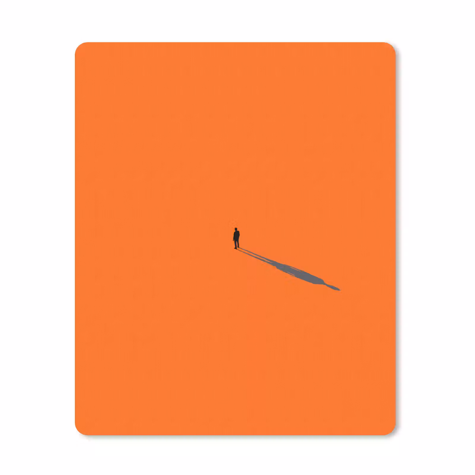Mauspad - Person – Schatten – Orange — 1