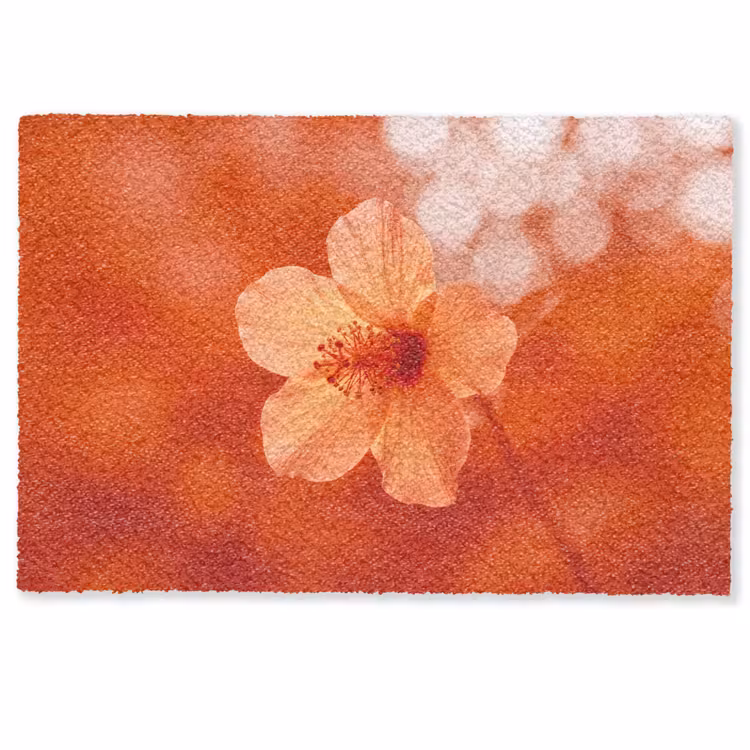 Fußmatte - Orangefarbene Blume – Makro — 1