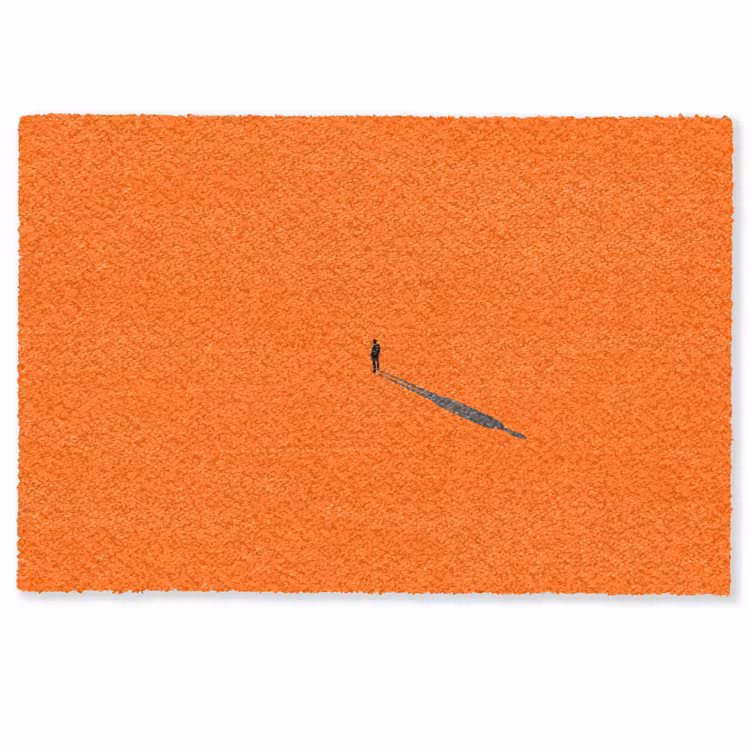 Fußmatte - Person – Schatten – Orange — 1