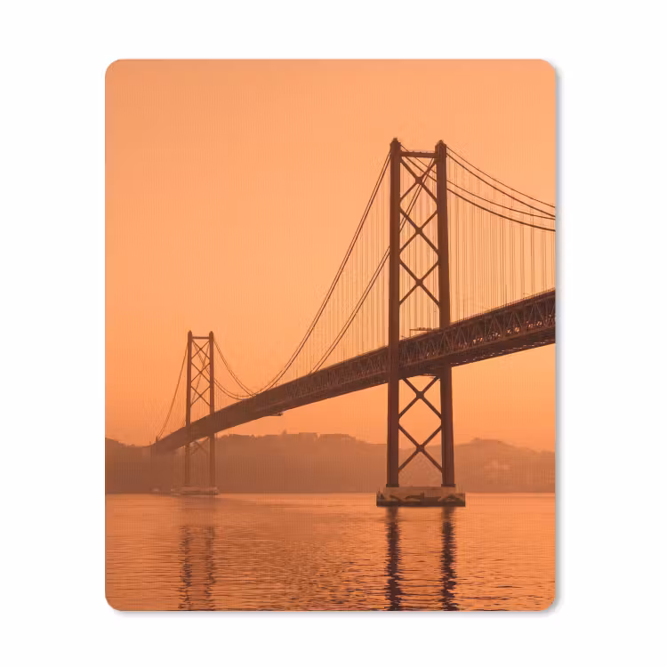 Mauspad - Brücke – Wasser – Orange — 1