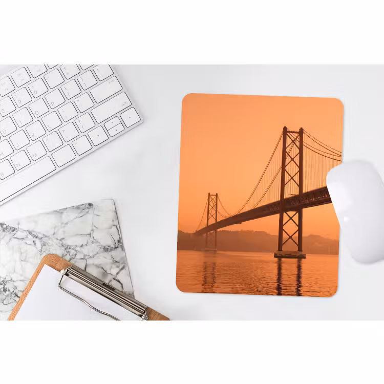 Mauspad - Brücke – Wasser – Orange — 4