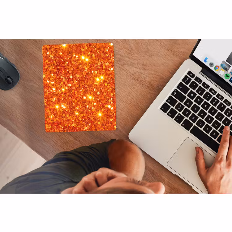 Mauspad - Glitzer – Orange – Abstrakt — 2
