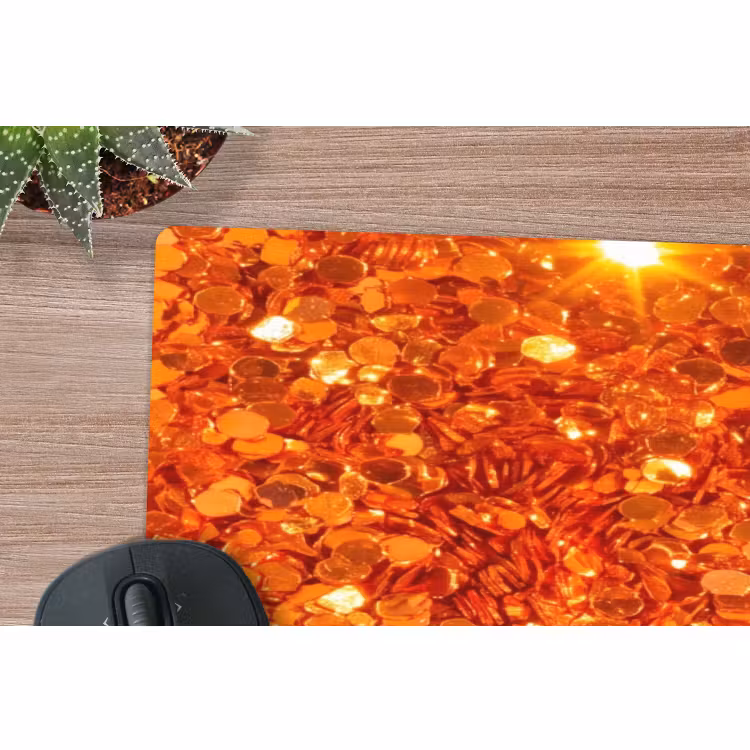 Mauspad - Glitzer – Orange – Abstrakt — 5