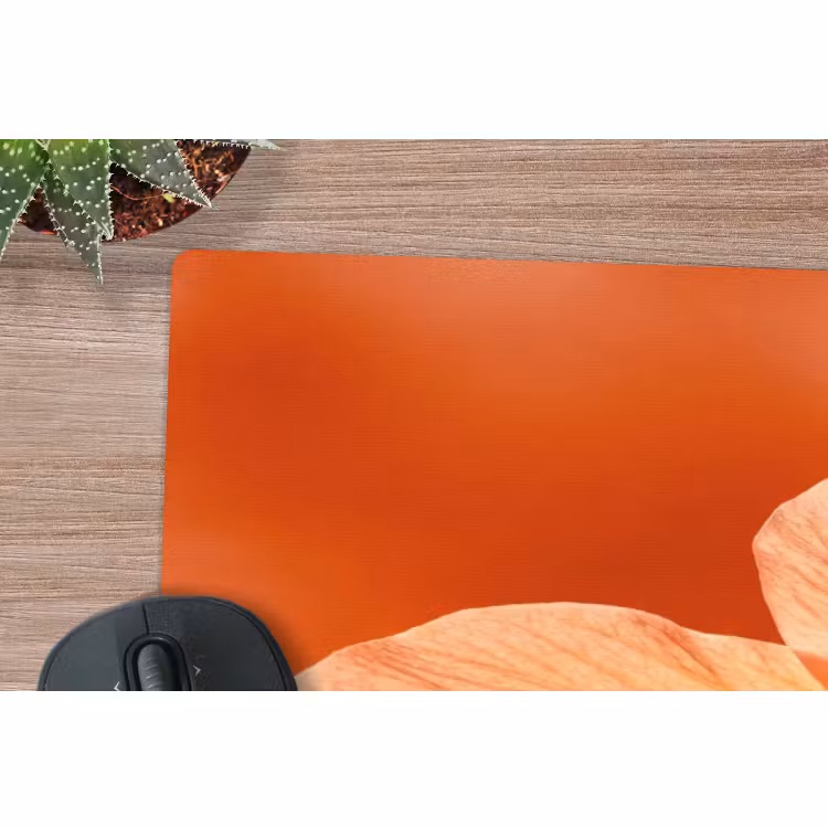 Mauspad - Orangefarbene Blume – Makro — 5