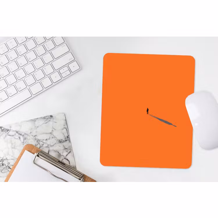 Mauspad - Person – Schatten – Orange — 4