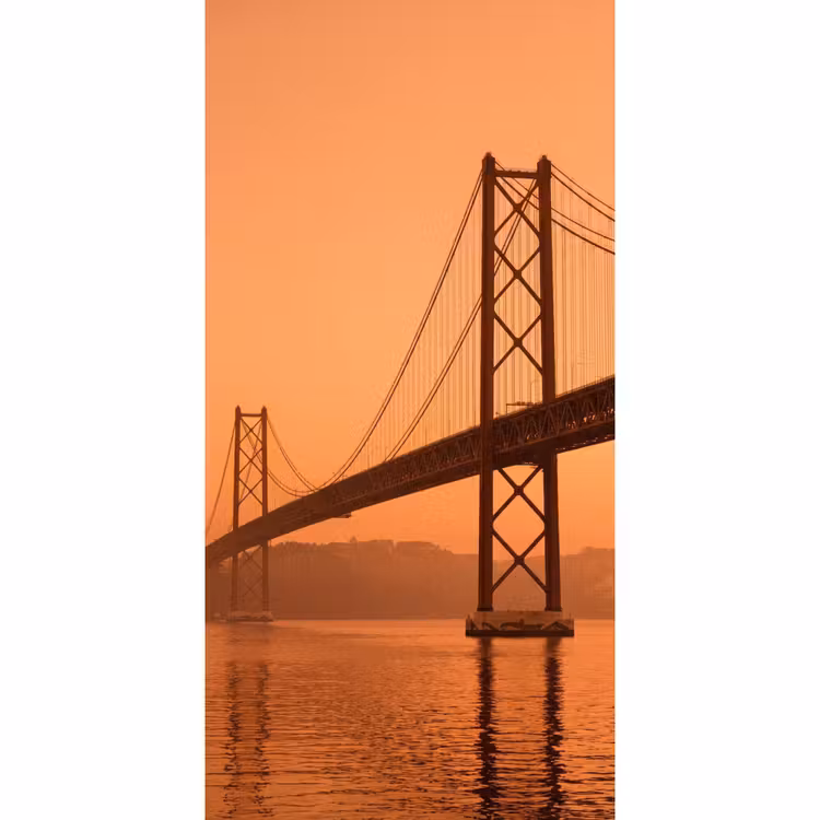 Tapete - Brücke – Wasser – Orange — 2