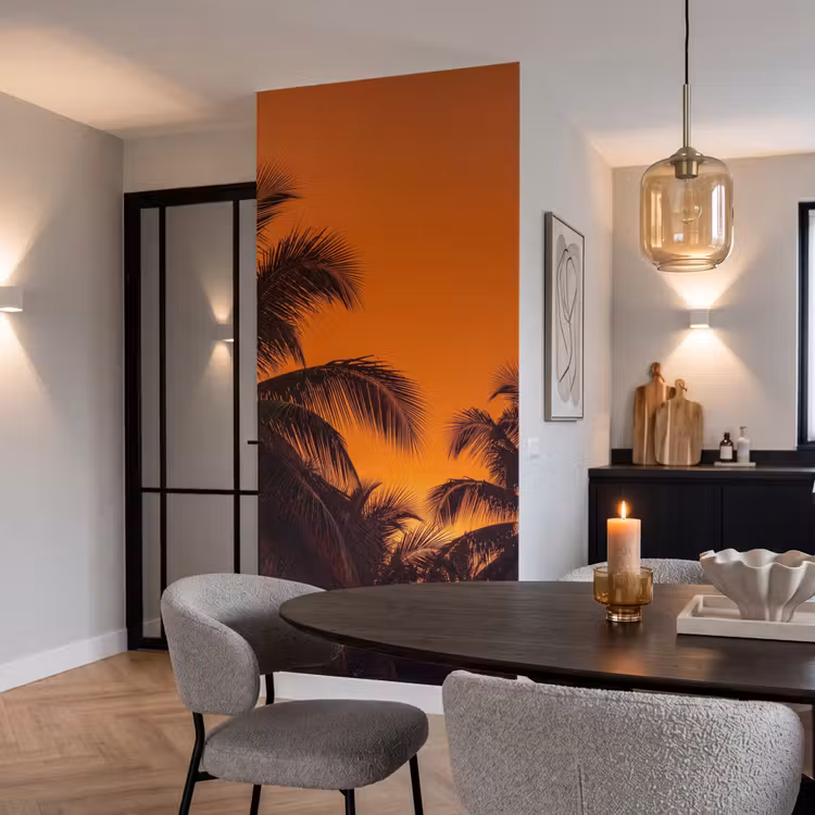 Tapete - Palmen – Sonnenuntergang – Orange — 5