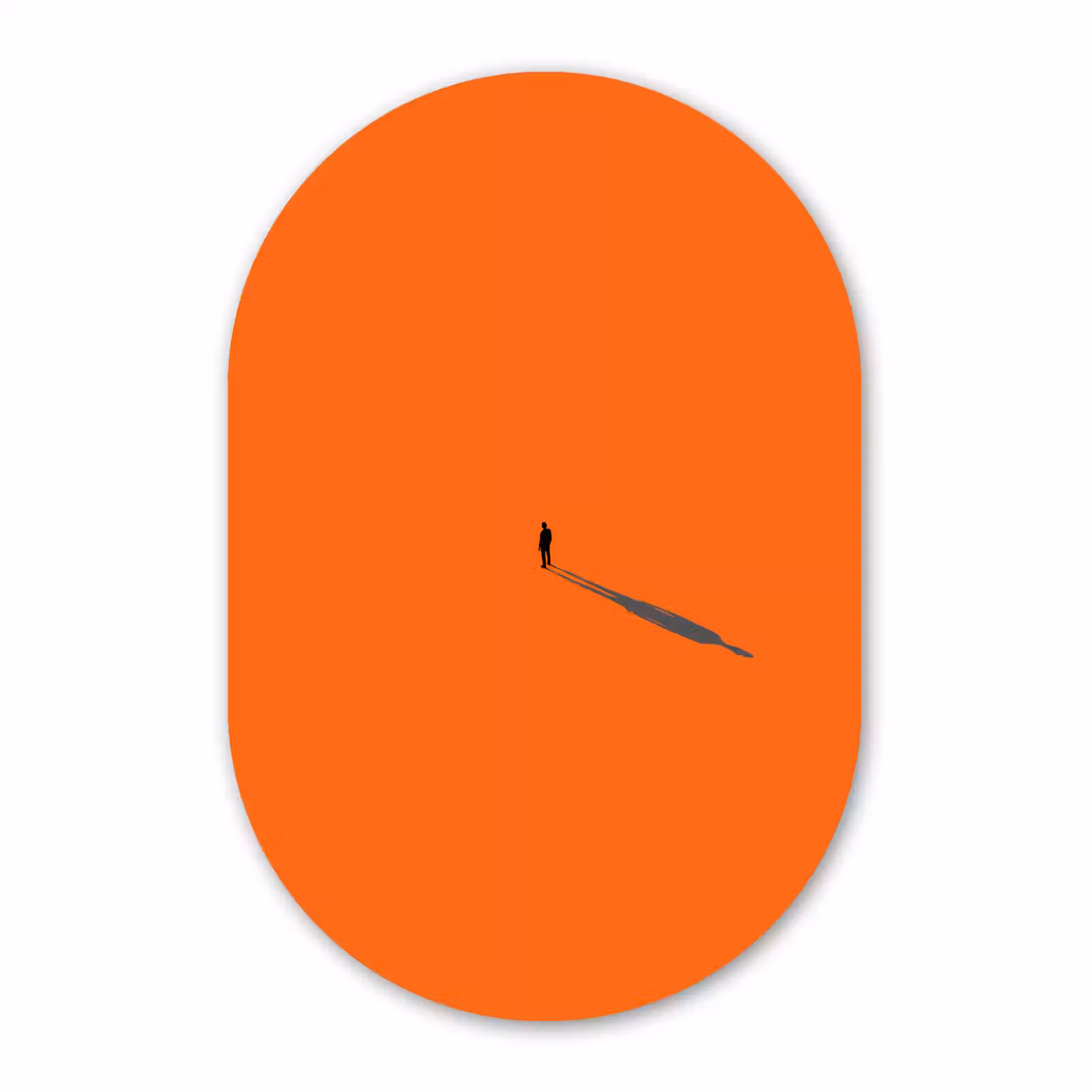 Forexbild Oval - Person – Schatten – Orange — 1