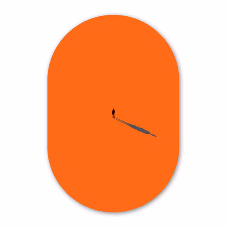 Forexbild Oval - Person – Schatten – Orange — 1