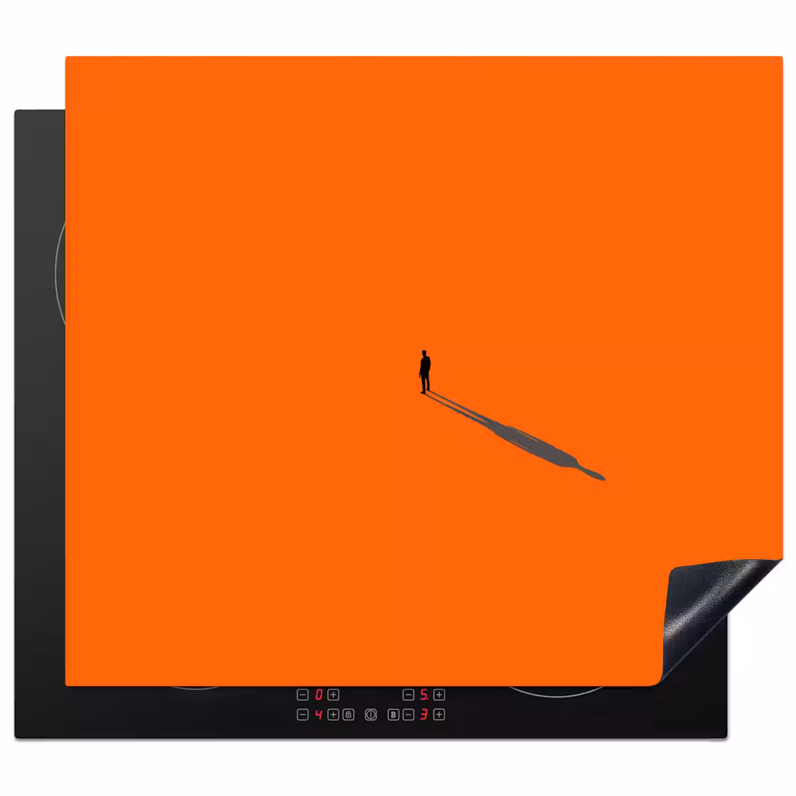 Herdabdeckplatte - Person – Schatten – Orange — 1