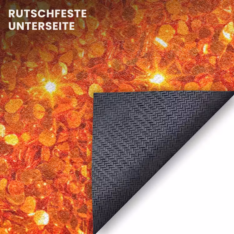 Fußmatte - Glitzer – Orange – Abstrakt — 6