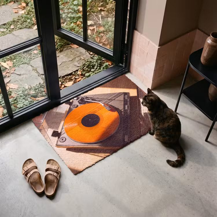Fußmatte - Plattenspieler – Orange – Musik — 2