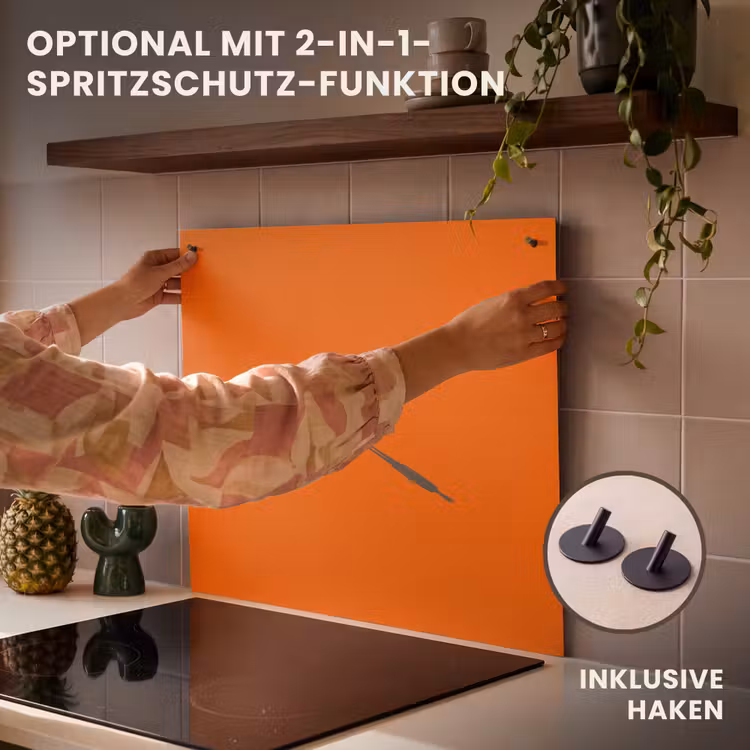 Herdabdeckplatte - Person – Schatten – Orange — 10