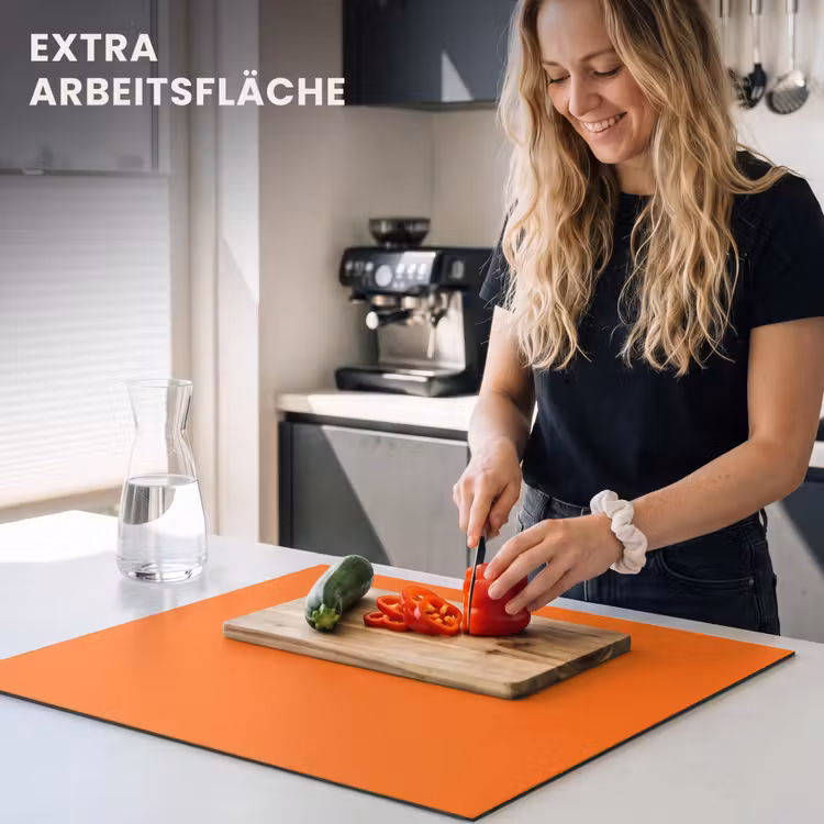 Herdabdeckplatte - Person – Schatten – Orange — 4