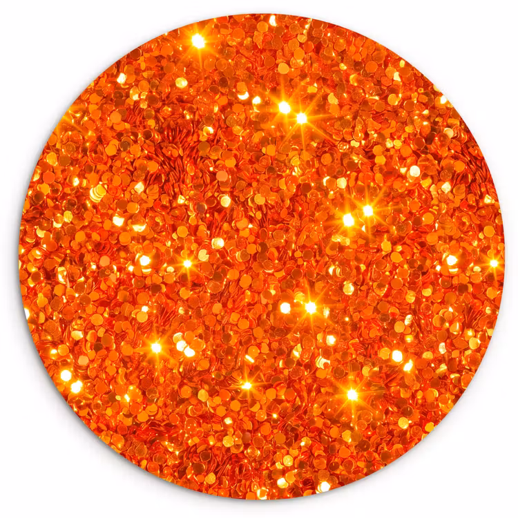 Forexbild Rund - Glitzer – Orange – Abstrakt — 1