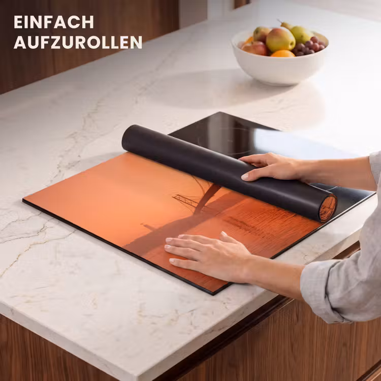 Herdabdeckplatte - Brücke – Wasser – Orange — 7