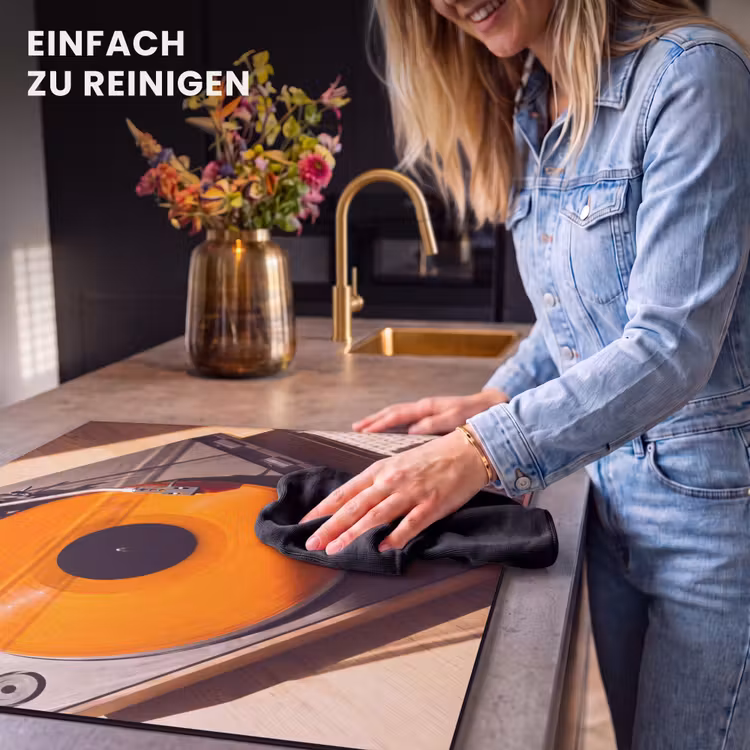 Herdabdeckplatte - Plattenspieler – Orange – Musik — 6