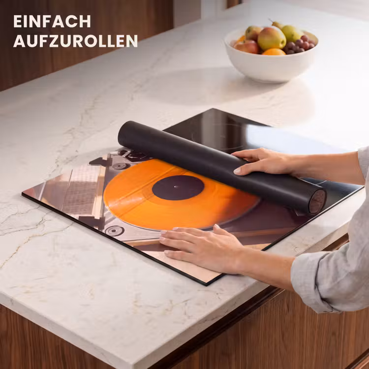 Herdabdeckplatte - Plattenspieler – Orange – Musik — 7
