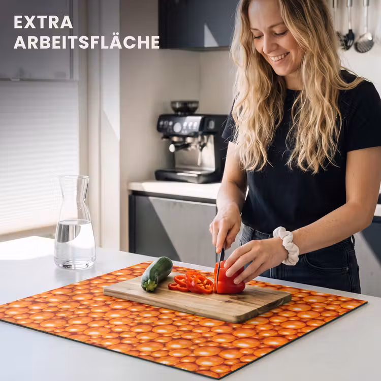 Herdabdeckplatte - Süßigkeiten – Orange – Muster — 4