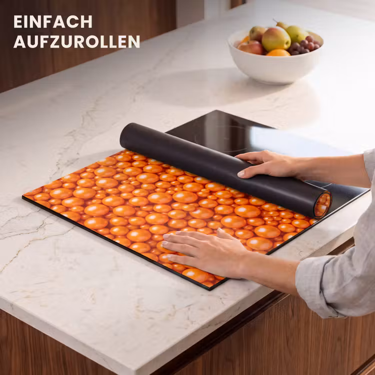 Herdabdeckplatte - Süßigkeiten – Orange – Muster — 7
