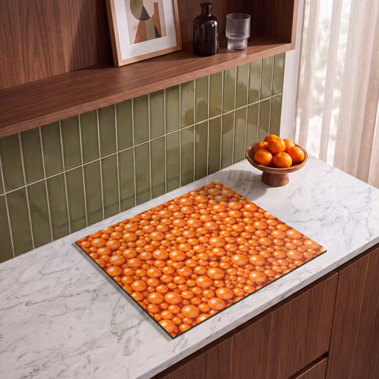 Herdabdeckplatte - Süßigkeiten – Orange – Muster — 8