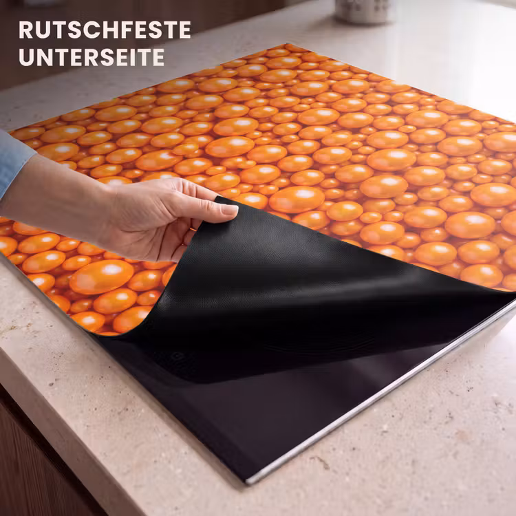 Herdabdeckplatte - Süßigkeiten – Orange – Muster — 9