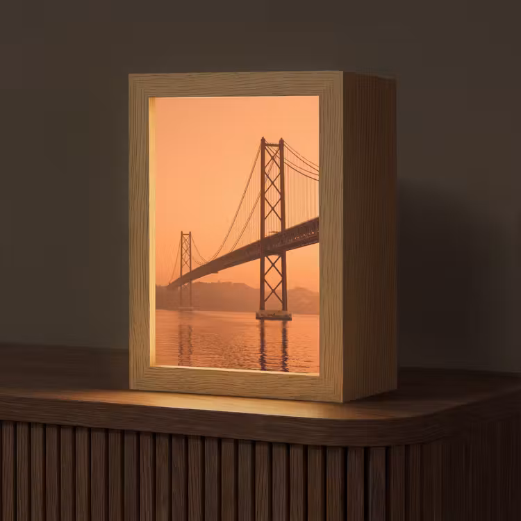 Personalisierte Lightbox - Brücke – Wasser – Orange — 1