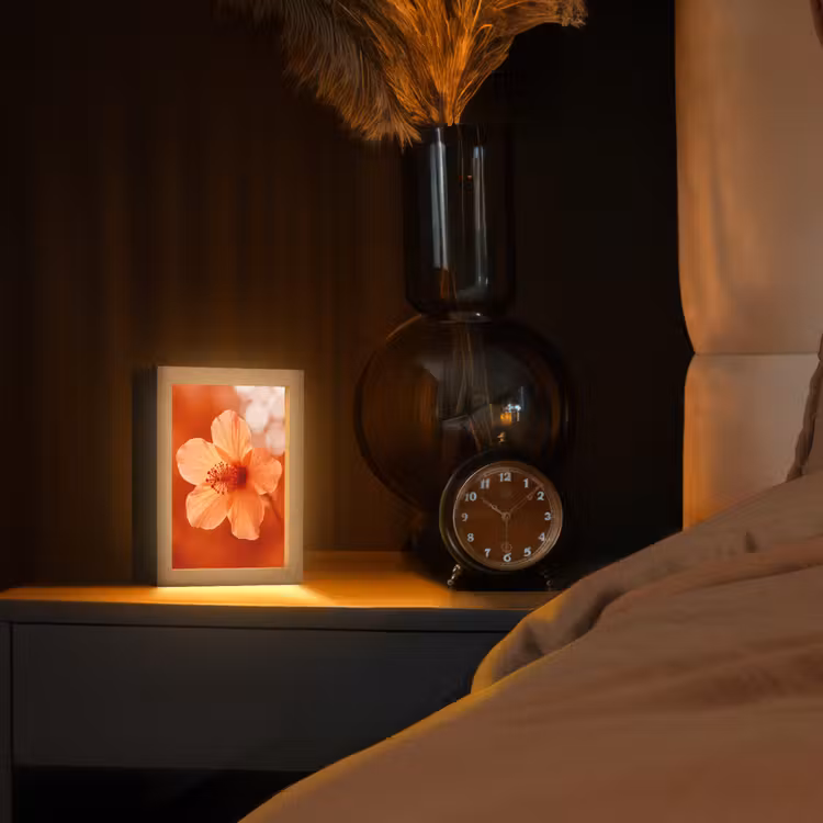 Personalisierte Lightbox - Orangefarbene Blume – Makro — 2