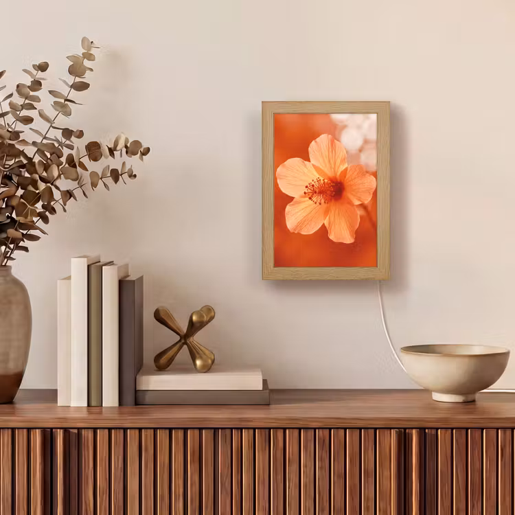 Personalisierte Lightbox - Orangefarbene Blume – Makro — 4