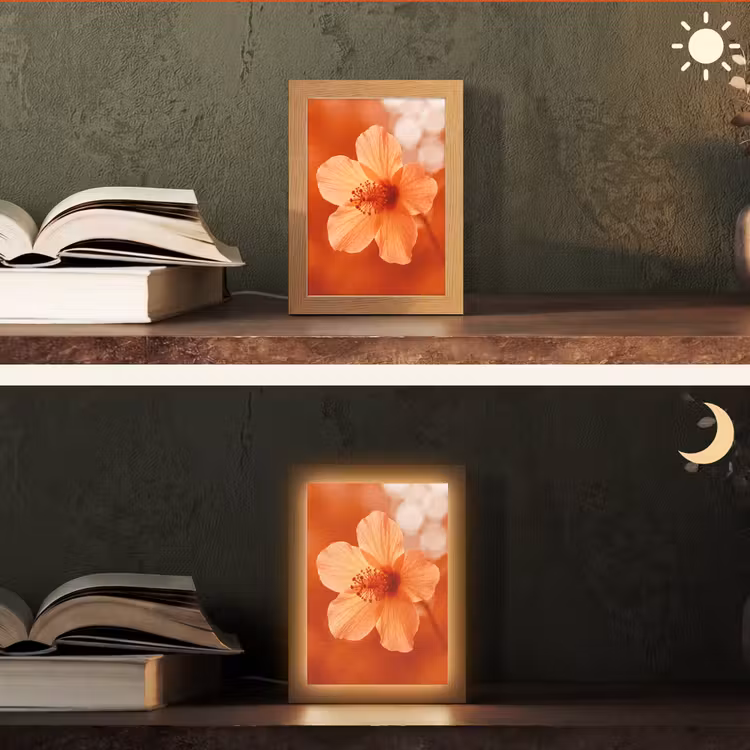 Personalisierte Lightbox - Orangefarbene Blume – Makro — 5