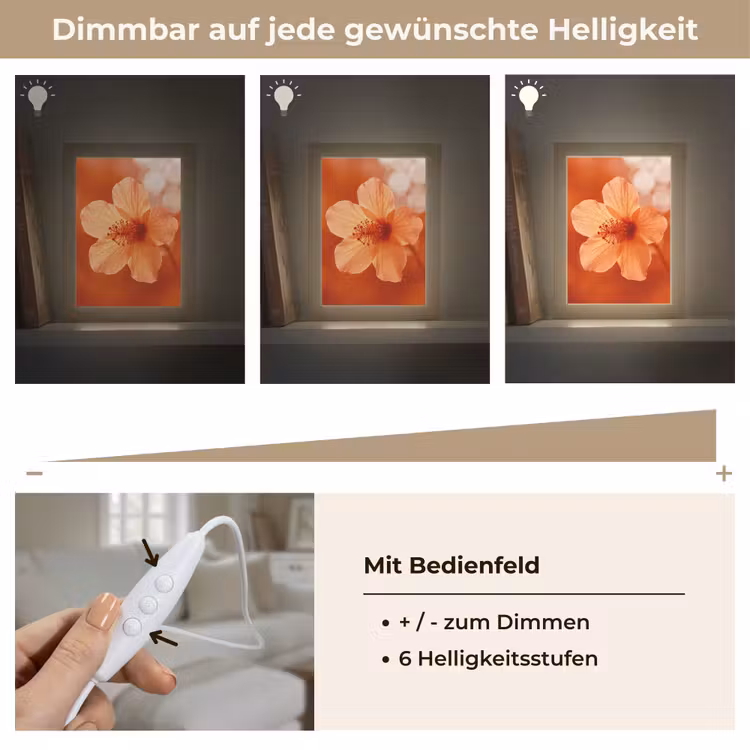 Personalisierte Lightbox - Orangefarbene Blume – Makro — 8