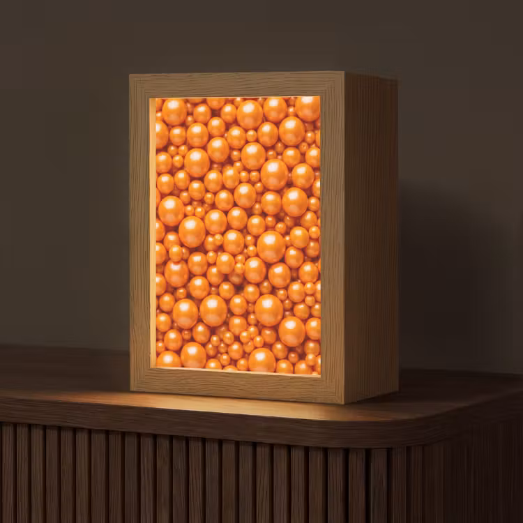 Personalisierte Lightbox - Süßigkeiten – Orange – Muster — 1