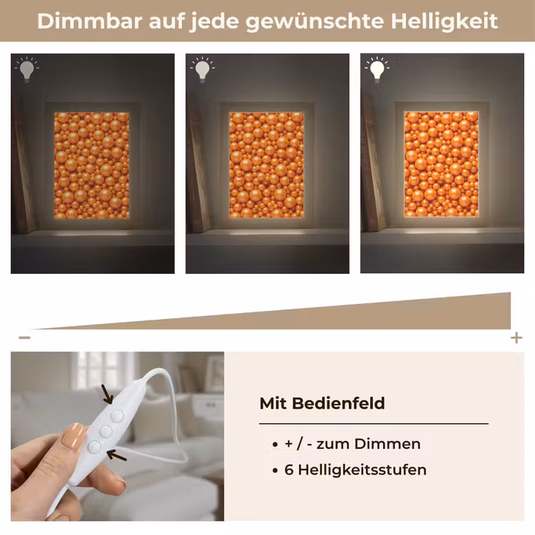 Personalisierte Lightbox - Süßigkeiten – Orange – Muster — 8