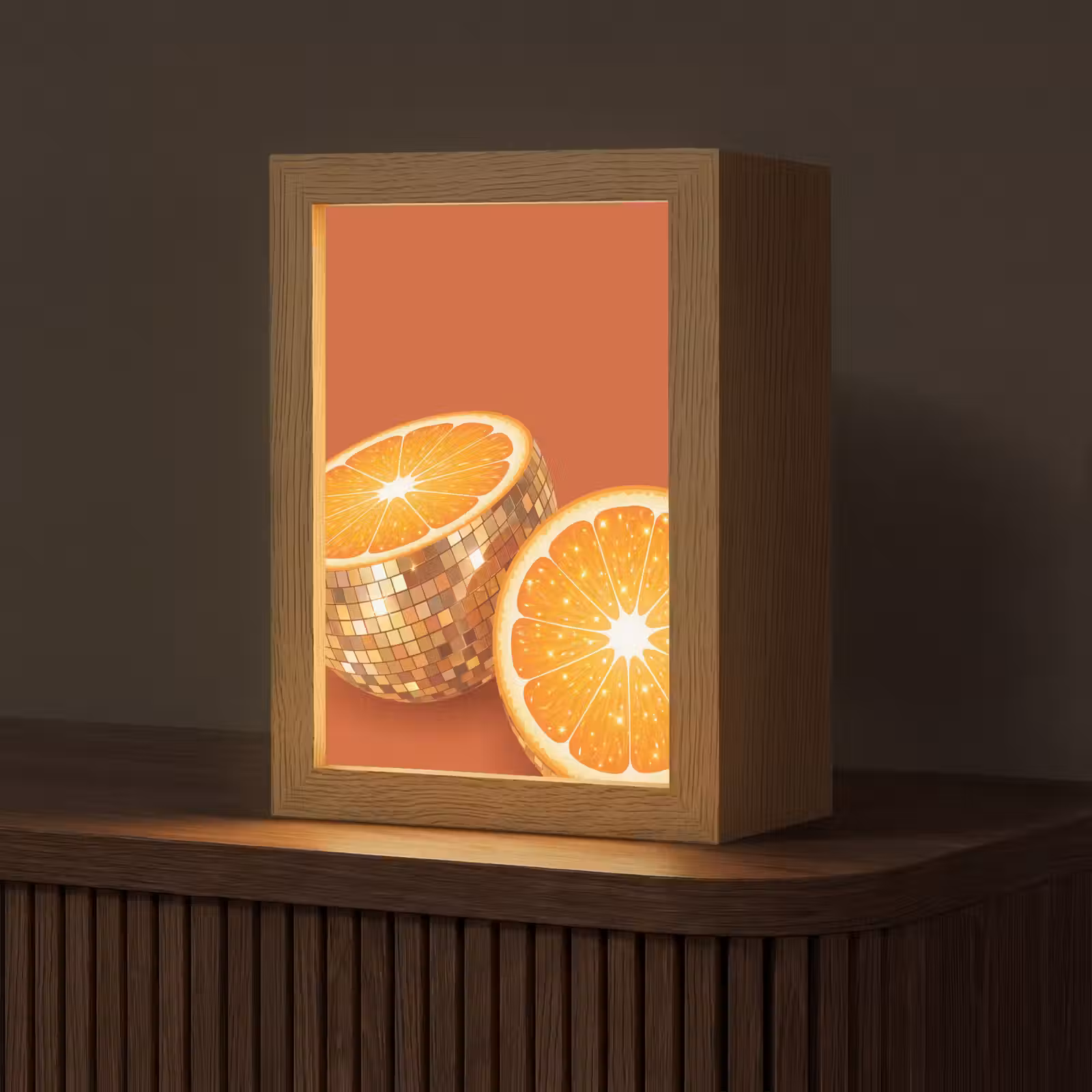 Personalisierte Lightbox - Früchte – Disco – Gold — 1