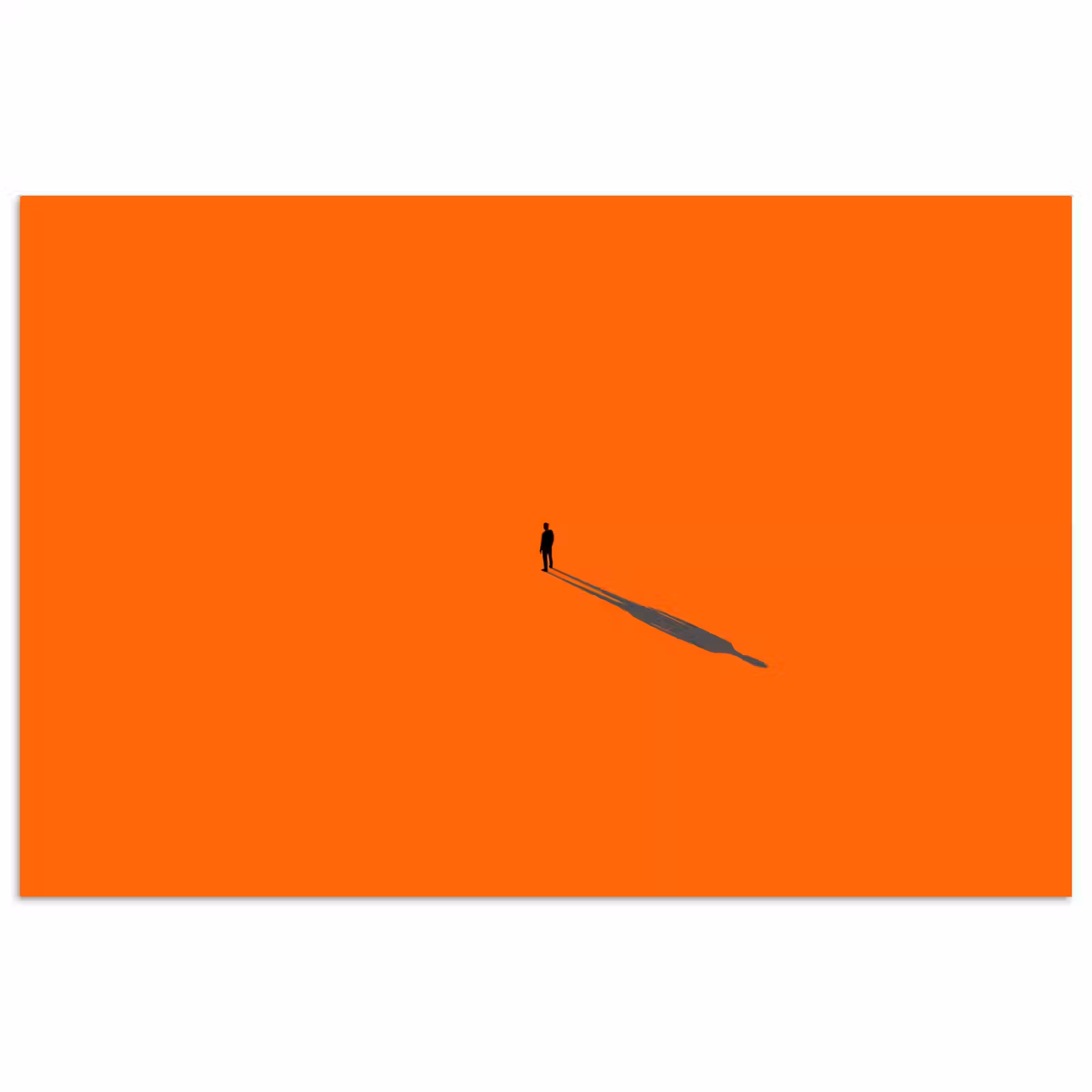 Poster - Person – Schatten – Orange — 1