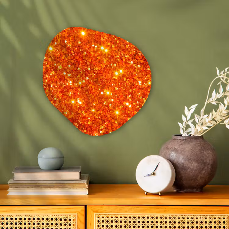 Forexbild Organische Form - Glitzer – Orange – Abstrakt — 2