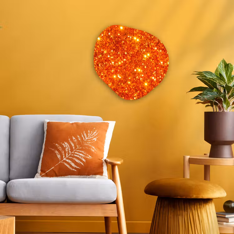 Forexbild Organische Form - Glitzer – Orange – Abstrakt — 3