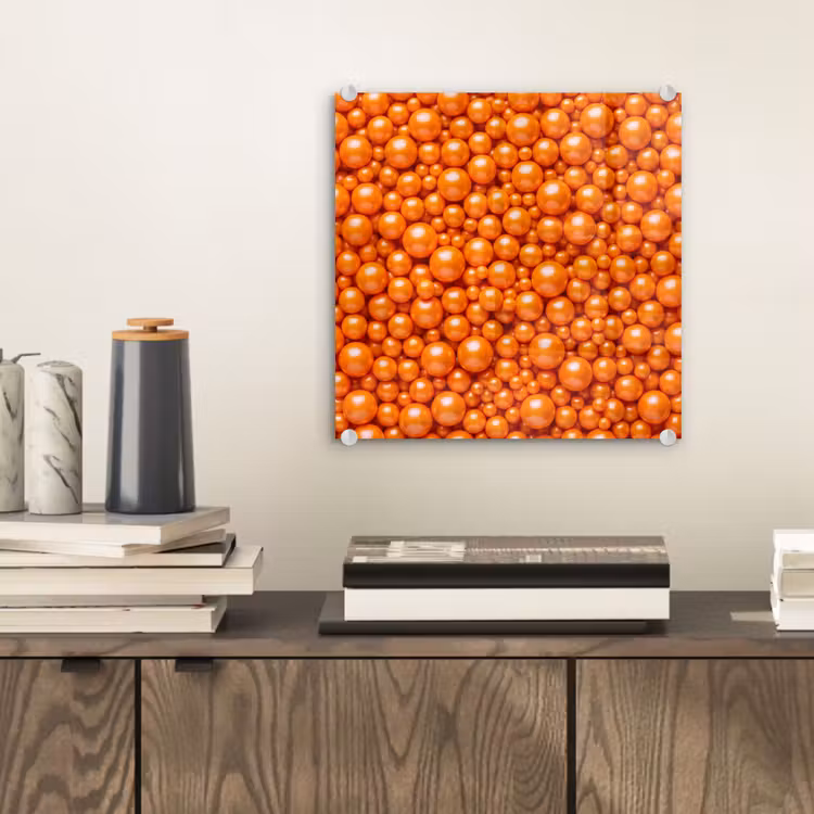 Glasbild - Süßigkeiten – Orange – Muster — 2